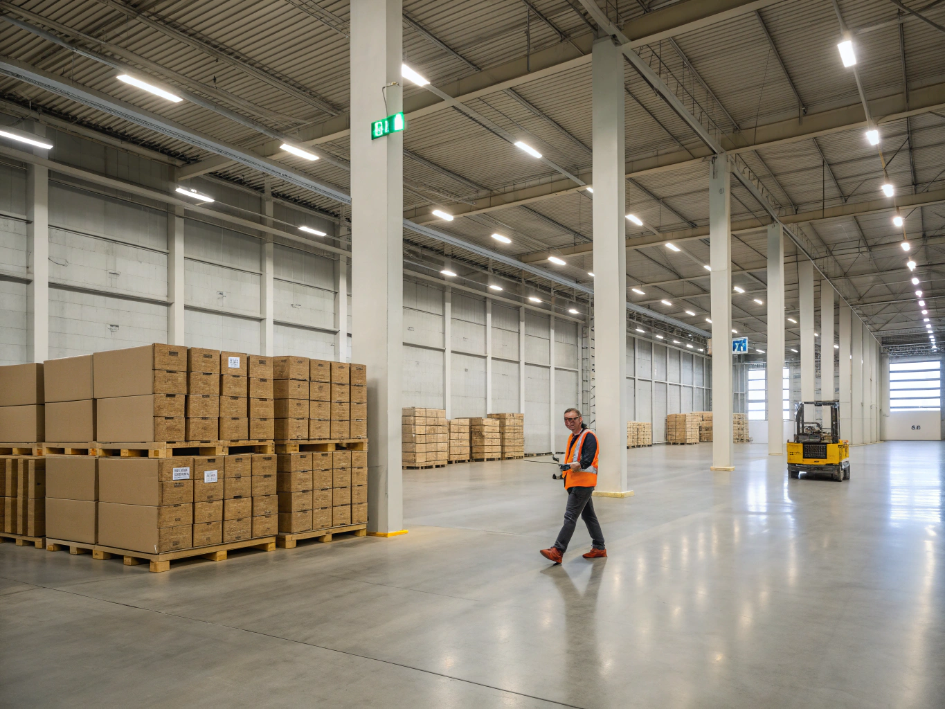 Global logistics hub with modern warehouse operations